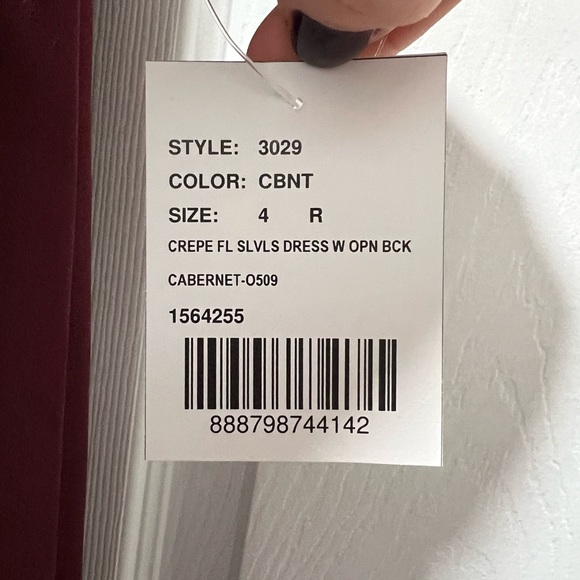 Cabernet color bridesmaid gown - Picture 5 of 6